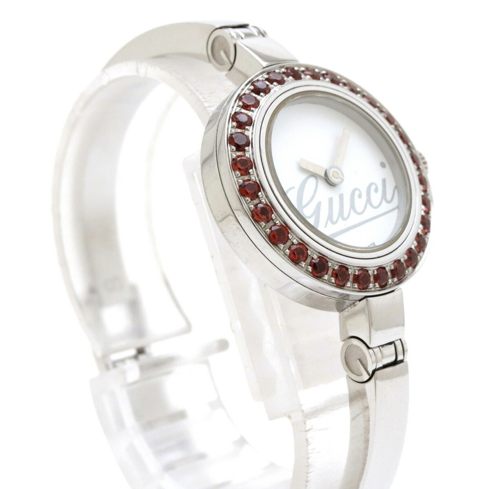 GUCCI Gucci Garnet Bezel White Dial Women's Quartz Watch 105 YA105535 - Picture 5 of 9